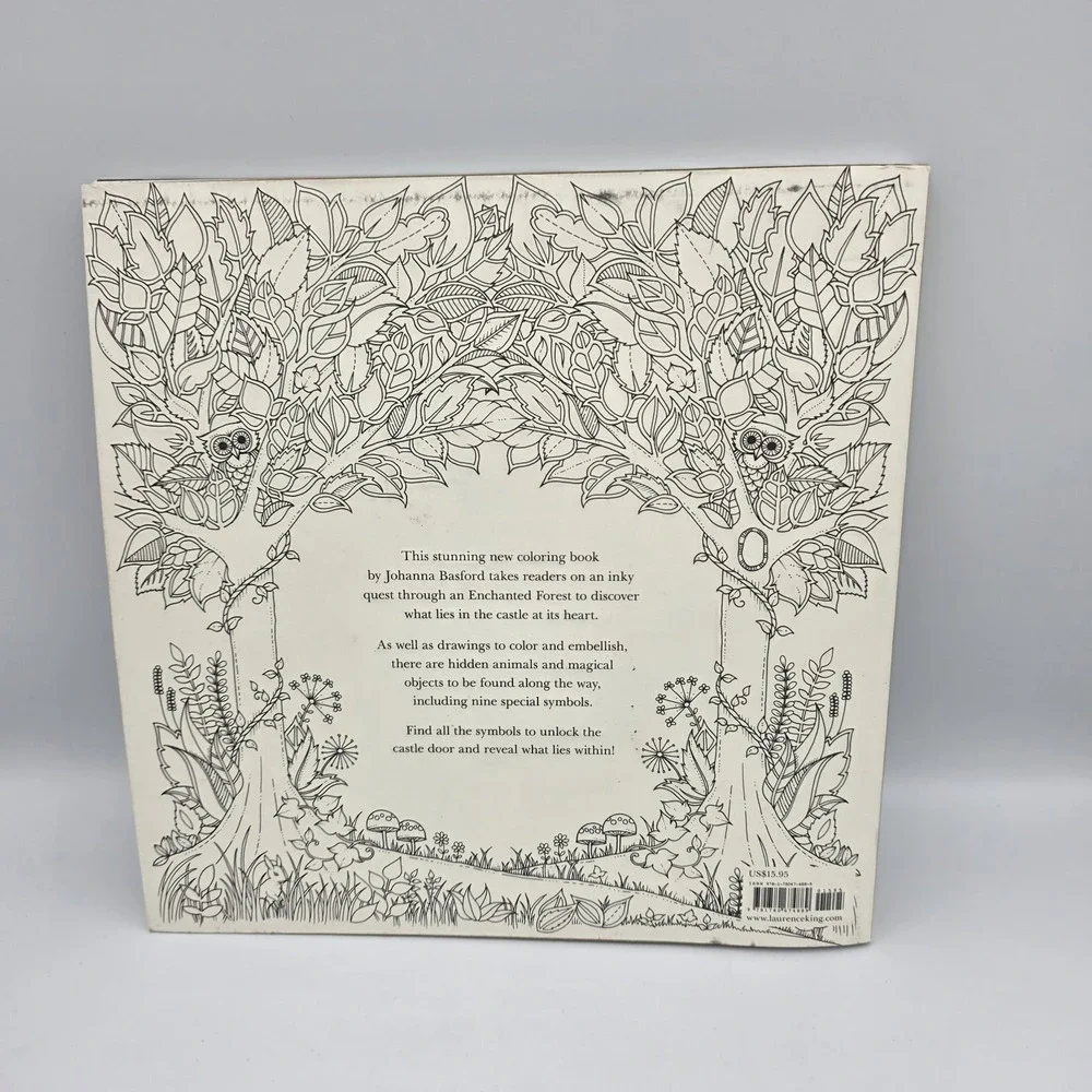 Enchanted Forest An Inky Quest‎ & Coloring Book By Johanna Basford Adults Youth